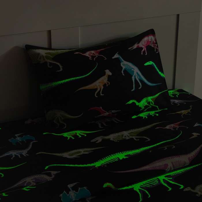 Постельное бельё 1.5-спальное «Этель» Dino skeleton, бязь