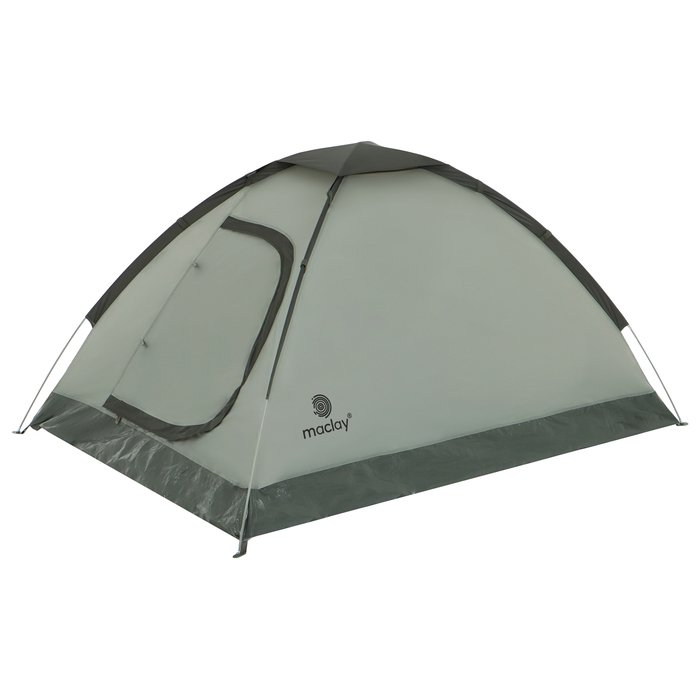 Палатка туристическая 2-местная maclay FISHT 2, 205×150×105 см, трекинговая, однослойная, зелёная