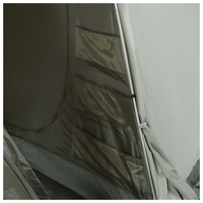 Палатка треккинговая размер KAVKAZ 4 250 x (220+140) x 140 cм, 4х местная