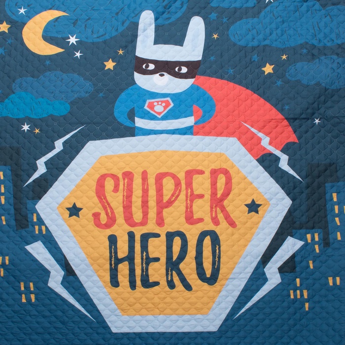 Покрывало 1.5-спальное «Этель» Super hero, 145×210 см, микрофибра