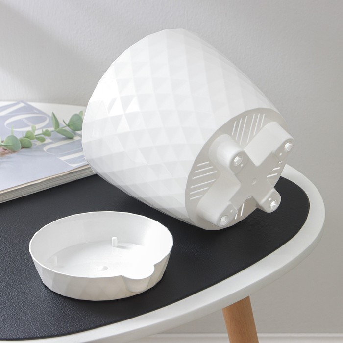 Горшок для цветов с прикорневым поливом «Румба», 3 л, белый