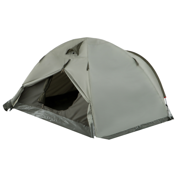 Палатка туристическая 2-местная maclay KATUN 2, 325×160×120 см, кемпинговая, двухслойная, с тамбуром, зелёная