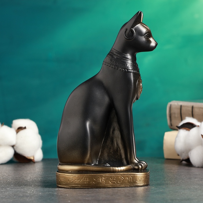 Фигурка гипс «Кошка египетская», бронза, 11×20×7 см