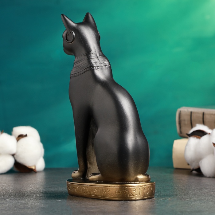 Фигурка гипс «Кошка египетская», бронза, 11×20×7 см