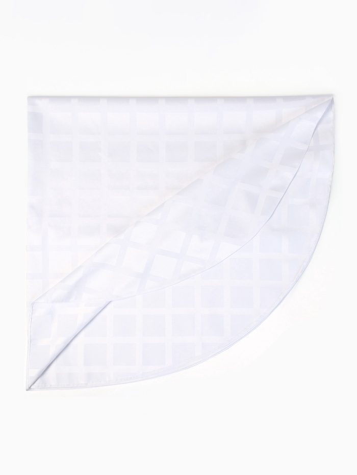 Скатерть «Этель» Geometry, овал, 150×220 ±3 см, белая, пл. 192 г/м², хлопок с ВГМО