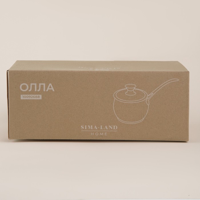 Ковш SL Home «Олла», 1.5 л, d=16 см, h=7.5 см, с крышкой, индукция, нержавеющая сталь