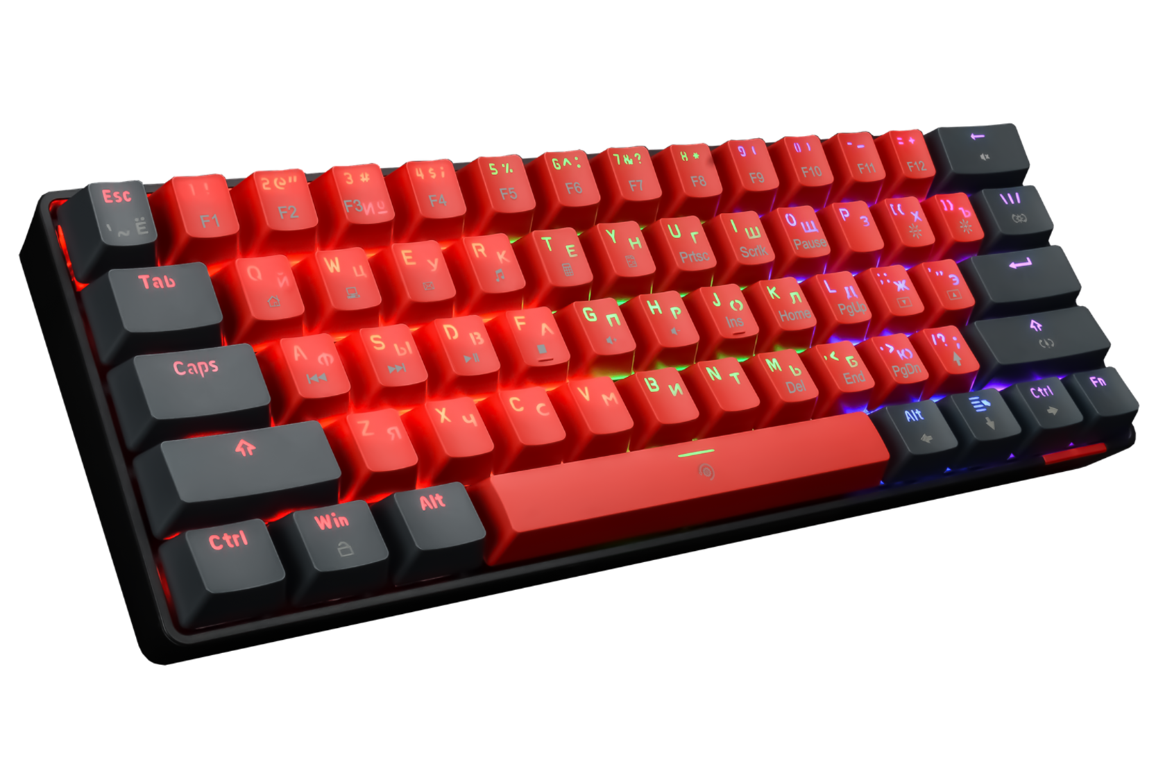 Механическая клавиатура с подсветкой RAINBOW PANTEON T3 CS HS RB Red-Black