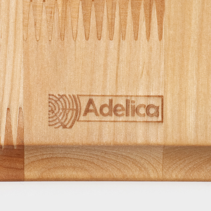 Доска - блюдо для подачи сервировочная Adelica «Лопата», 25×16.7×1.8 см, пропитано минеральным маслом, дерево берёза