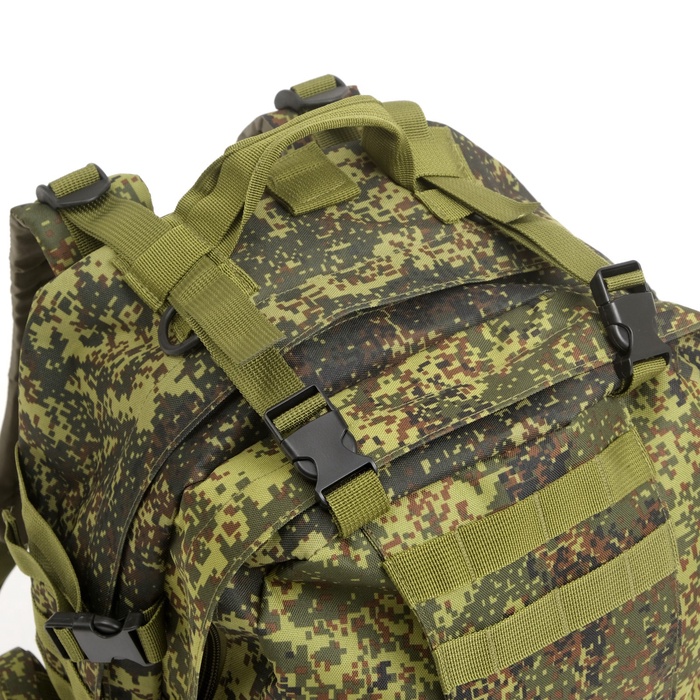 Рюкзак тактический туристический Storm tactic, 50 л, с карманами, расцветка пиксели, оливковый