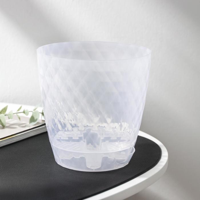 Горшок для цветов с прикорневым поливом «Румба», 1.5 л, прозрачный