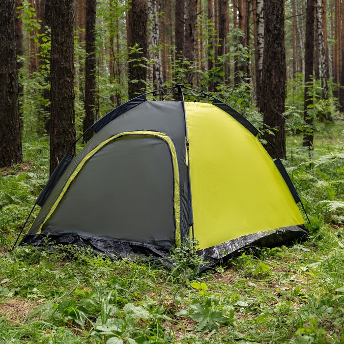 Палатка туристическая 2-местная maclay SWIFT 2, 200×150×110 см, автоматическая, трекинговая, однослойная, зелёная