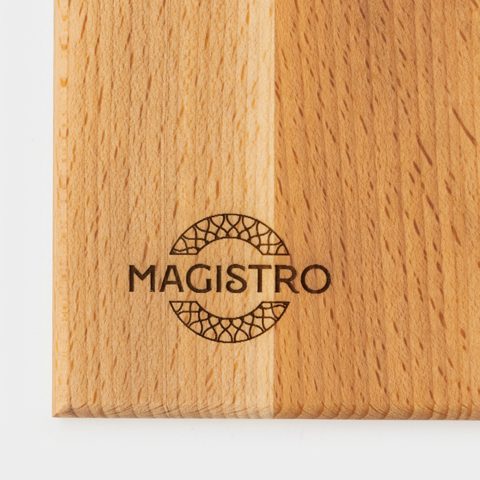 Доска разделочная Magistro, 40×30×1.2 см, дерево дуб