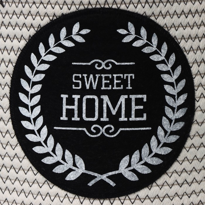Корзина для хранения LaDо́m Sweet home, ручное плетение, 31×31×24 см, белая