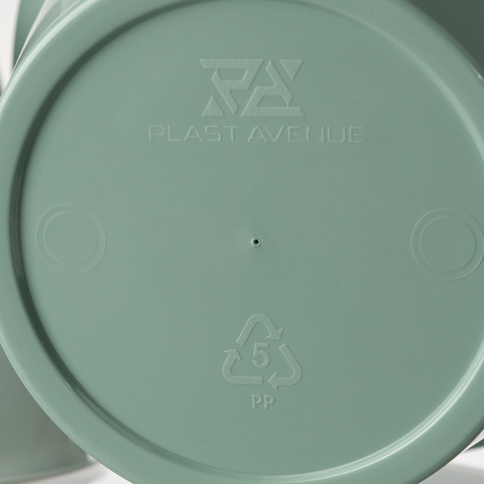 Кашпо для цветов со вставкой «Порто», 1 л, цвет нефрит