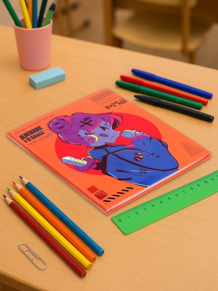 Дневник школьный для 1-11 классов, «Аниме. Девочка неон», интегральная (гибкая) обложка, матовая ламинация, выборочный лак, 40 листов