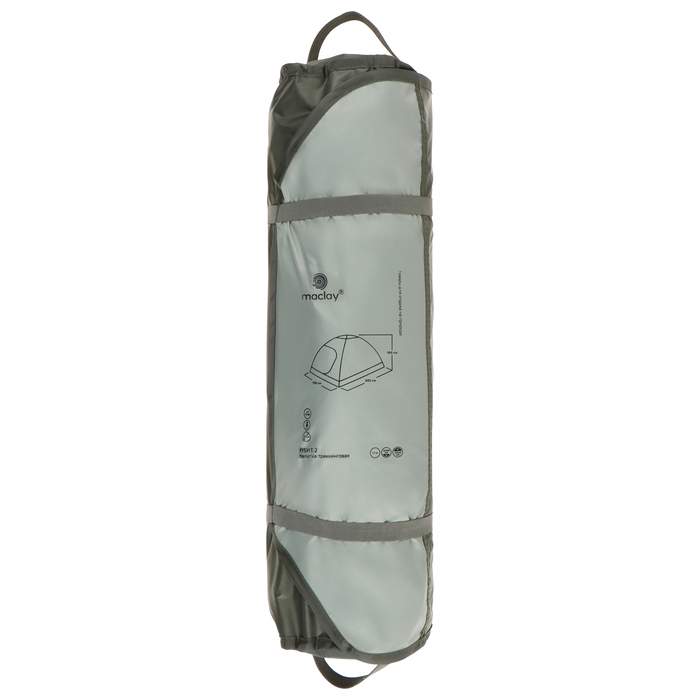 Палатка туристическая 2-местная maclay FISHT 2, 205×150×105 см, трекинговая, однослойная, зелёная