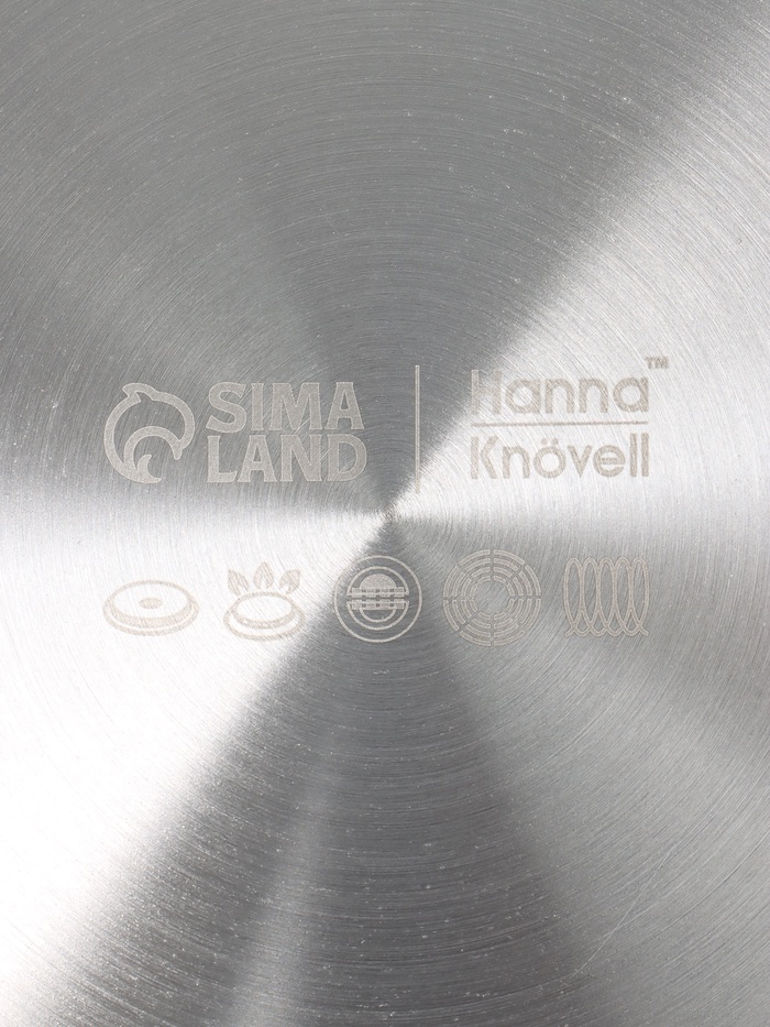 Сковорода 3Ply Hanna Knövell, d=22 см, h=5 см, толщина 2.2 мм, индукция, антипригарное покрытие, нержавеющая сталь