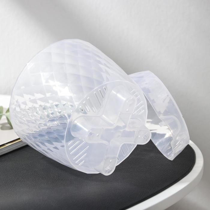 Горшок для цветов с прикорневым поливом «Румба», 1 л, прозрачный